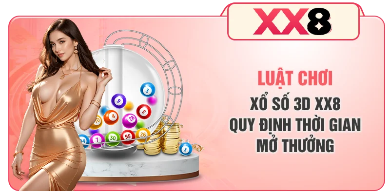 Luật chơi xổ số 3D XX8 quy định thời gian mở thưởng